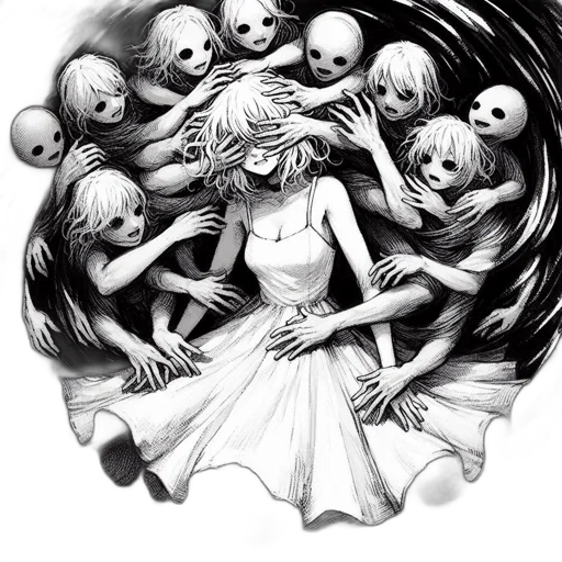 mask, dress, comic book art, concept art transparent PNG cut-out