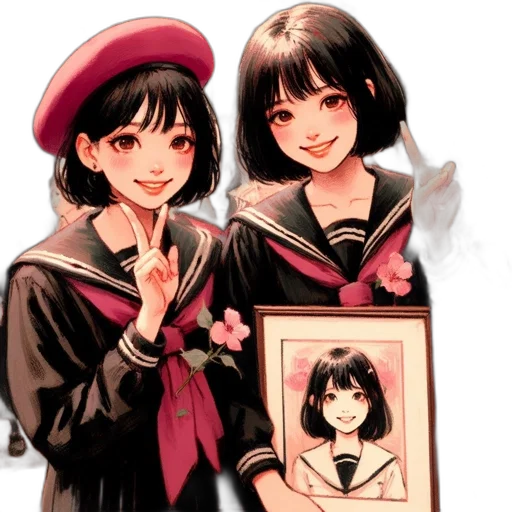 staff, anime, pixel art, oil painting transparent PNG cut-out