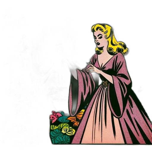 dress, comic book art, concept art, cartoon transparent PNG cut-out