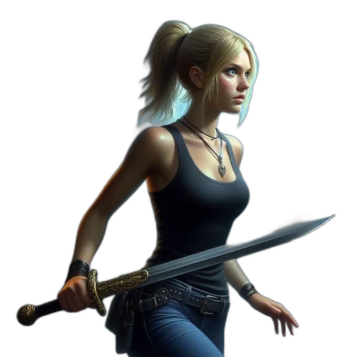 sword, weapon, staff, fantasy art transparent PNG cut-out