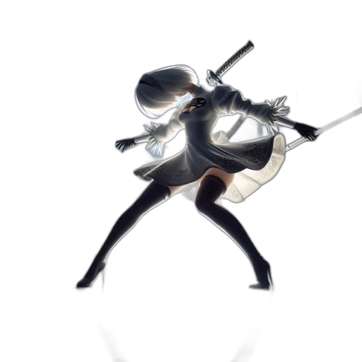 sword, weapon, staff, robot transparent PNG cut-out