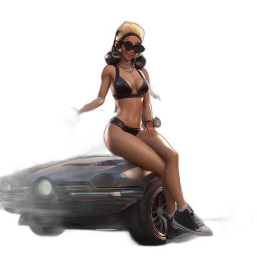 car, concept art, 3d render, photorealistic transparent PNG cut-out
