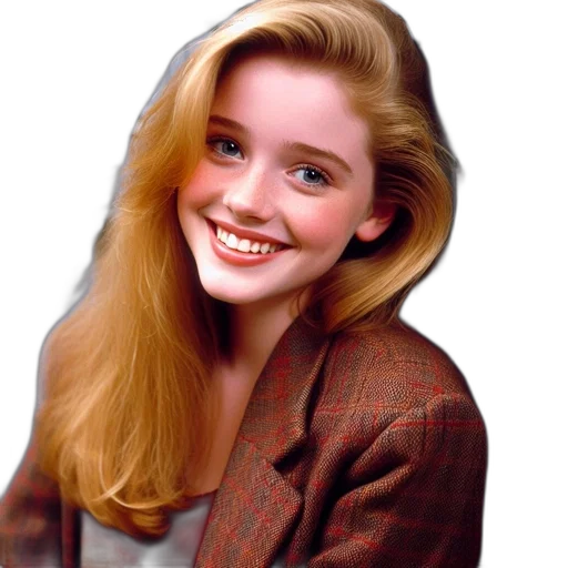 face, jacket, hair, photorealistic transparent PNG cut-out