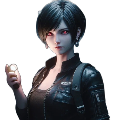 jacket, staff, face, weapon transparent PNG cut-out
