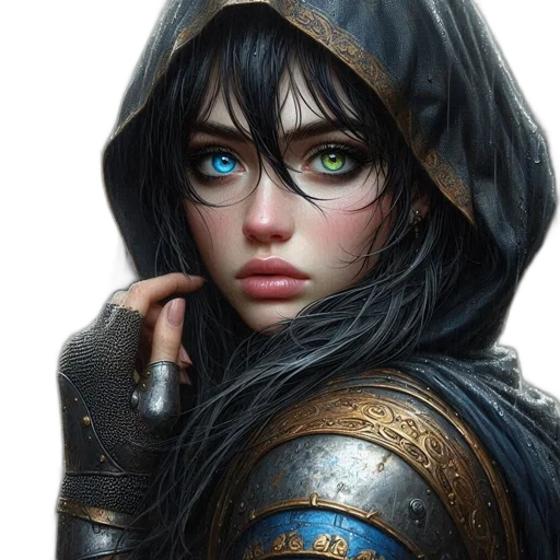 face, mask, sword, jacket transparent PNG cut-out