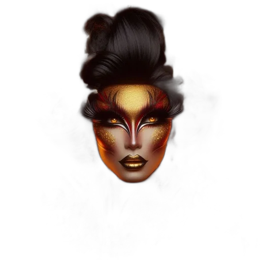 mask, crown, face, hair transparent PNG cut-out