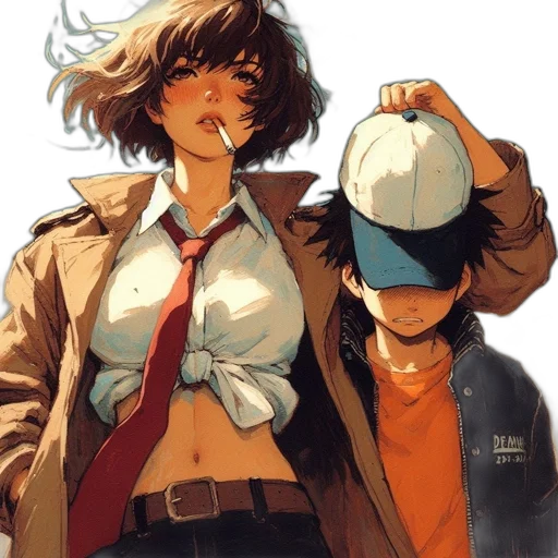jacket, hat, mask, staff transparent PNG cut-out