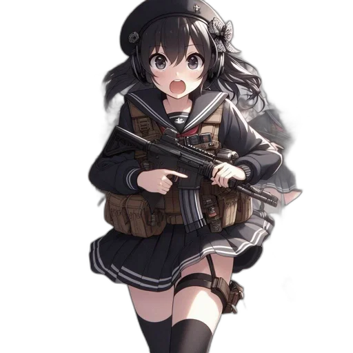 weapon, jacket, dress, staff transparent PNG cut-out