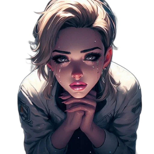 face, jacket, comic book art, concept art transparent PNG cut-out