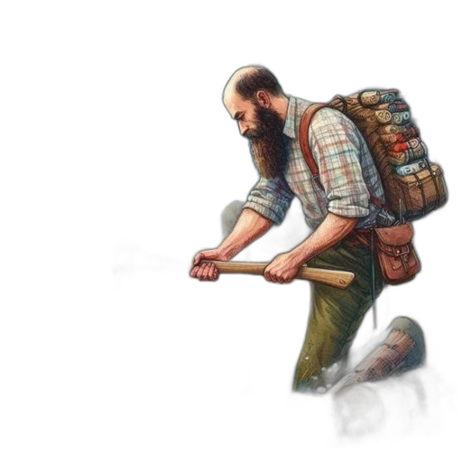 staff, jacket, weapon, concept art transparent PNG cut-out