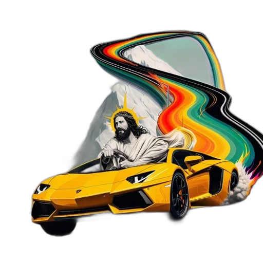 car, concept art, 3d render, photorealistic transparent PNG cut-out