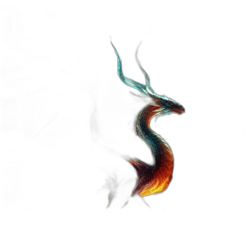 dragon, animal, creature, hair transparent PNG cut-out