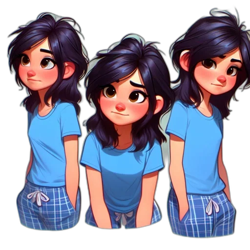 face, hair, dress, cartoon transparent PNG cut-out
