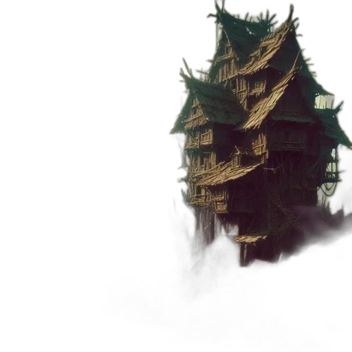 building, dragon, mask, crown transparent PNG cut-out