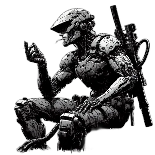 robot, weapon, creature, concept art transparent PNG cut-out