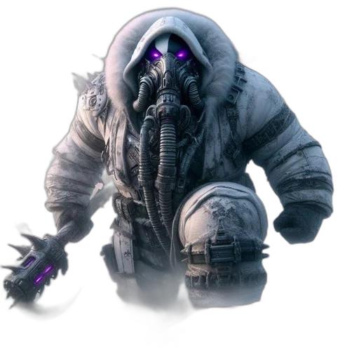 creature, mask, weapon, staff transparent PNG cut-out