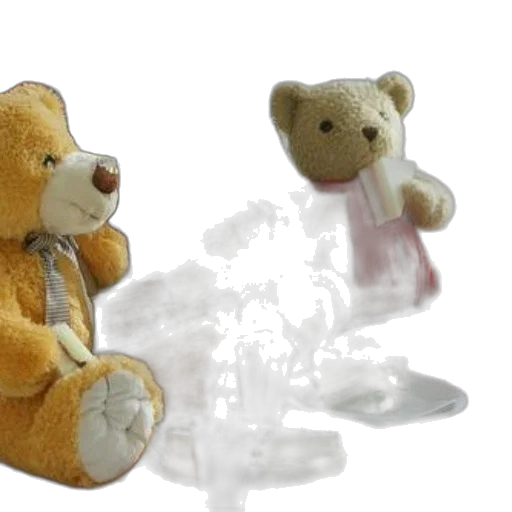 3d render, fog, snow, teddy transparent PNG cut-out