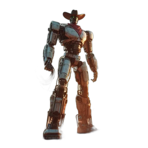 robot, weapon, 3d render, concept art transparent PNG cut-out