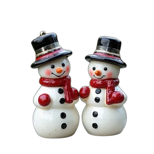 3d render, snow, two, small transparent PNG cut-out