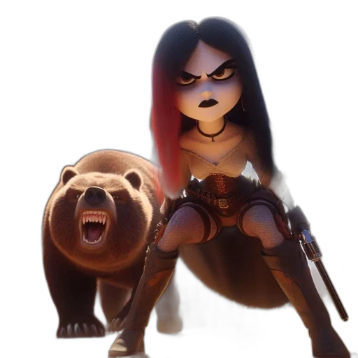 concept art, comic book art, fantasy art, 3d render transparent PNG cut-out