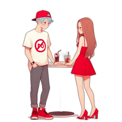 dress, hat, shoes, anime transparent PNG cut-out