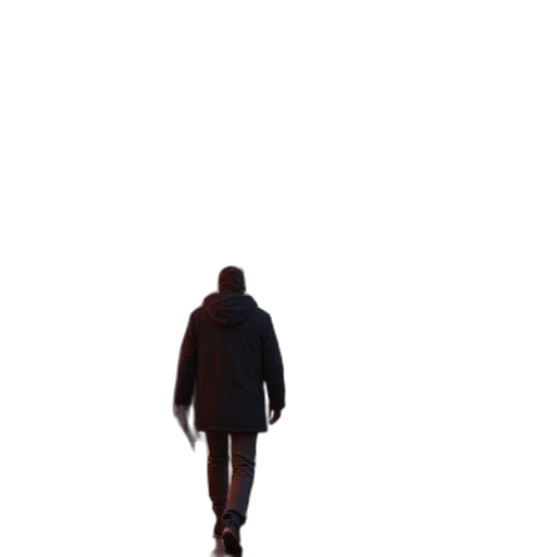 jacket, staff, robot, creature transparent PNG cut-out