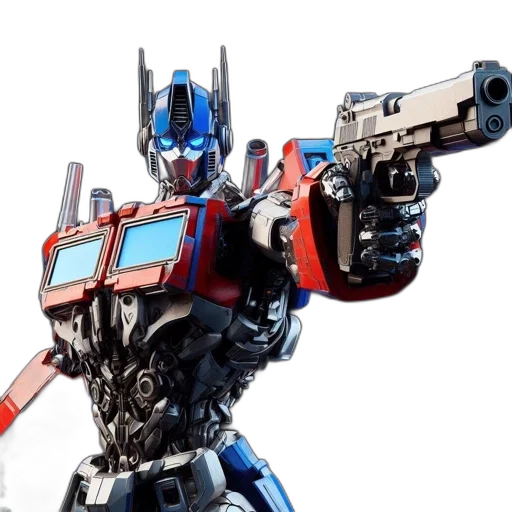 robot, weapon, concept art, 3d render transparent PNG cut-out