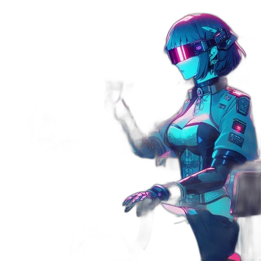 robot, jacket, weapon, concept art transparent PNG cut-out