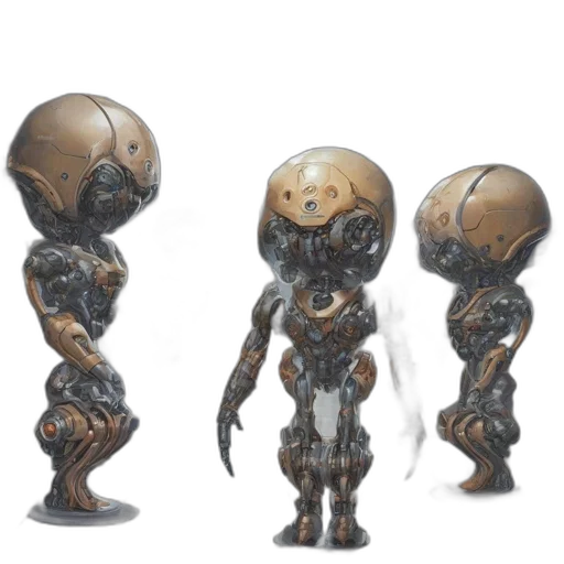 robot, concept art, 3d render, fantasy art transparent PNG cut-out