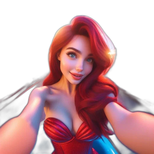 dress, face, fantasy art, 3d render transparent PNG cut-out