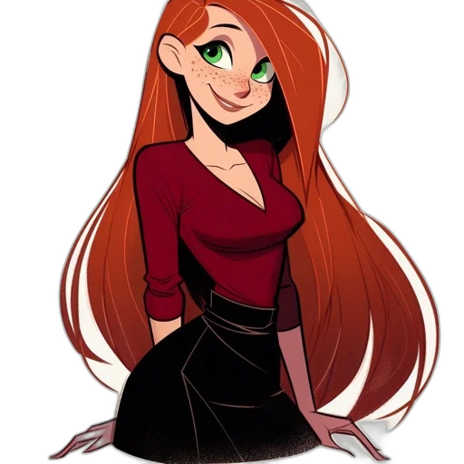 dress, staff, hair, jacket transparent PNG cut-out