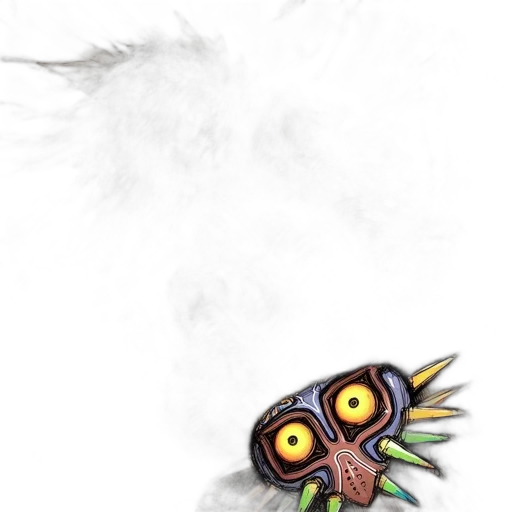 creature, mask, dragon, staff transparent PNG cut-out