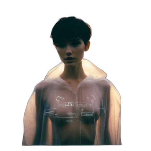 robot, face, jacket, dress transparent PNG cut-out