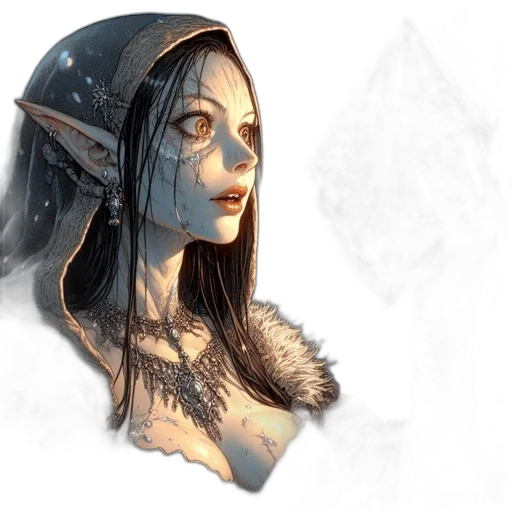 face, mask, staff, fantasy art transparent PNG cut-out