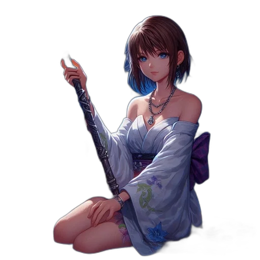 dress, staff, sword, weapon transparent PNG cut-out