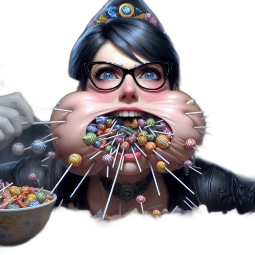 food, staff, face, concept art transparent PNG cut-out