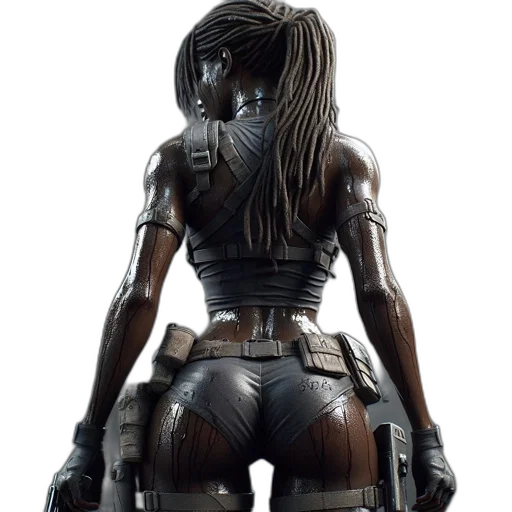 robot, weapon, concept art, 3d render transparent PNG cut-out