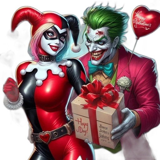 comic book art, concept art, harley, quinn transparent PNG cut-out