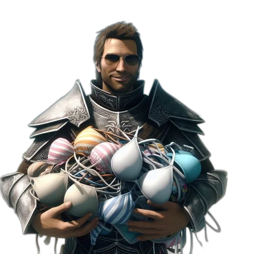 jacket, weapon, mask, sword transparent PNG cut-out