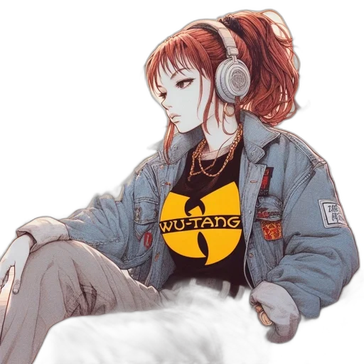 jacket, robot, cyberpunk, vaporwave transparent PNG cut-out