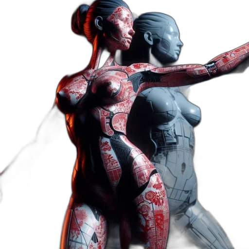 concept art, 3d render, cyberpunk, fantasy art transparent PNG cut-out