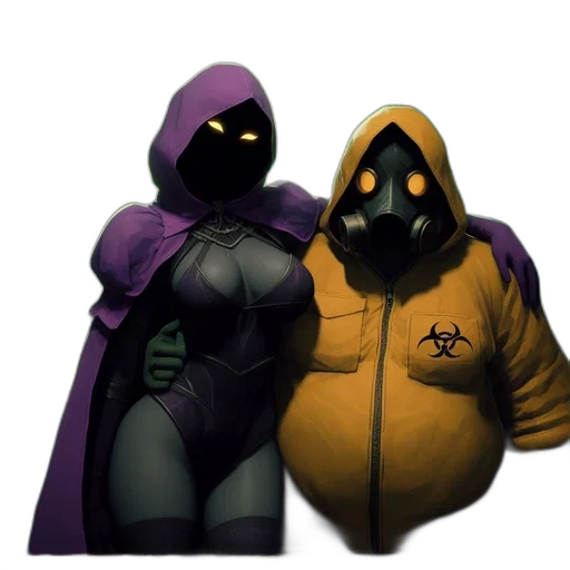 jacket, mask, concept art, comic book art transparent PNG cut-out