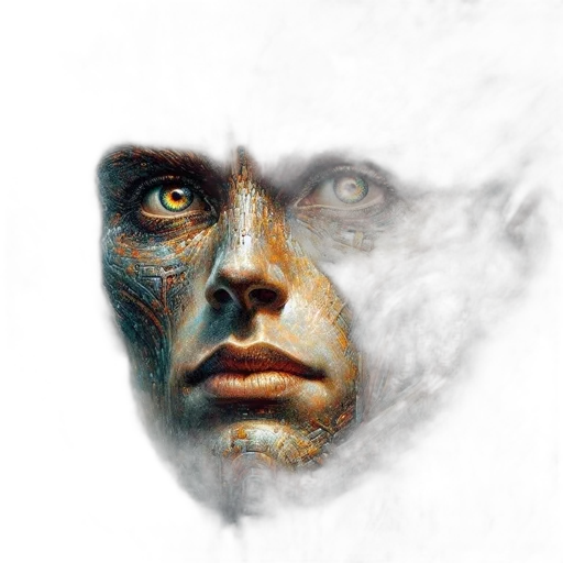 face, mask, robot, creature transparent PNG cut-out