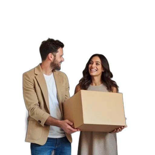 furniture, jacket, smiling, couple transparent PNG cut-out