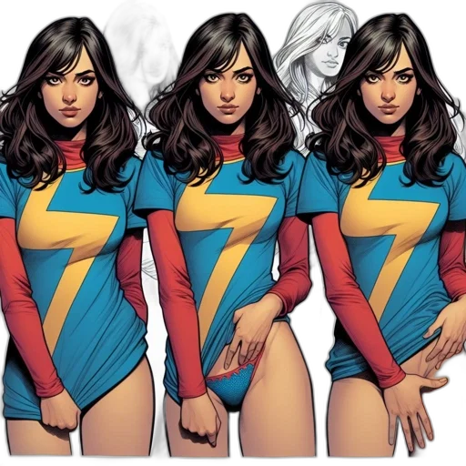 comic book art, concept art, female, character transparent PNG cut-out