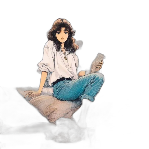 jacket, watercolor, comic book art, concept art transparent PNG cut-out