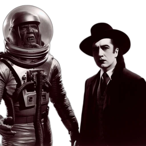 robot, concept art, comic book art, outer space transparent PNG cut-out