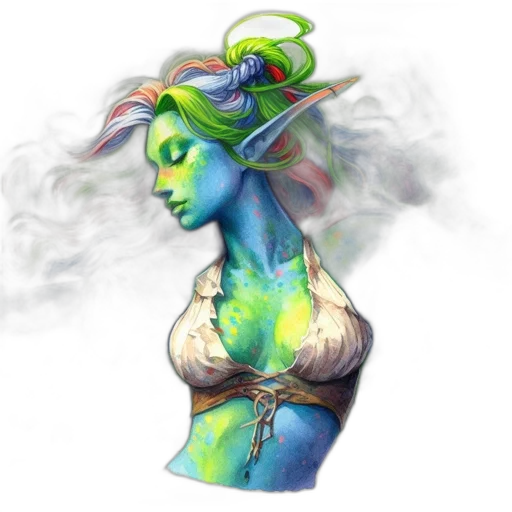 staff, mask, dress, dragon transparent PNG cut-out