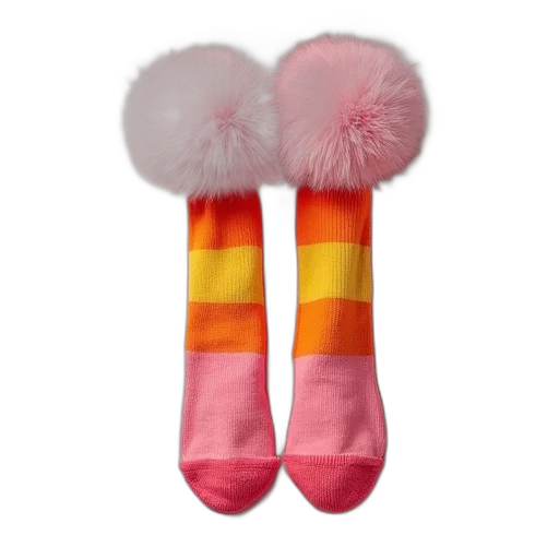 hat, shoes, colorful, neon transparent PNG cut-out