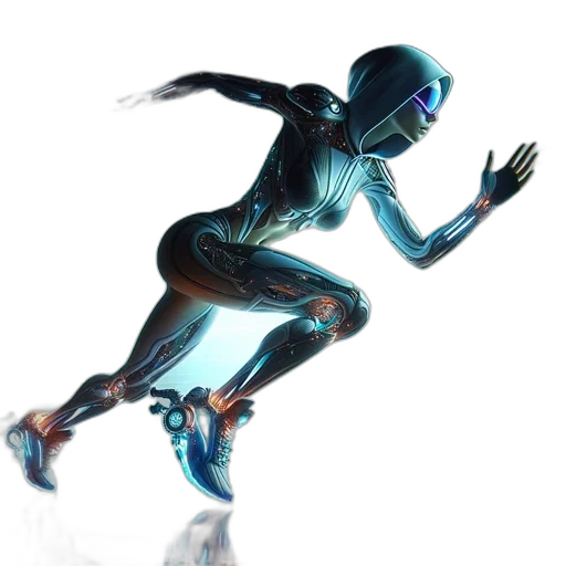 robot, creature, concept art, 3d render transparent PNG cut-out